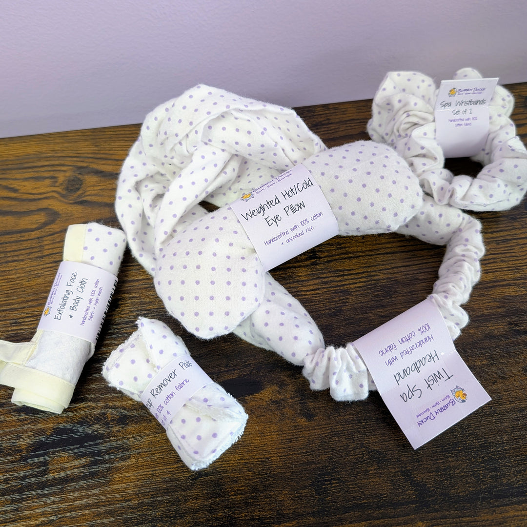 Purple Polka Dot Complete Spa Essentials Set