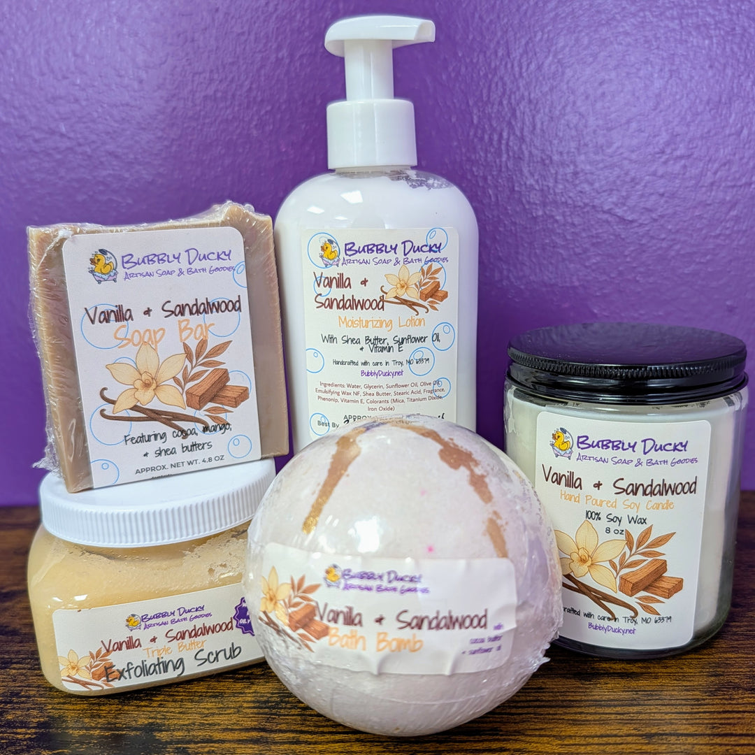 Vanilla & Sandalwood Deluxe Fizz & Foam Gift Set