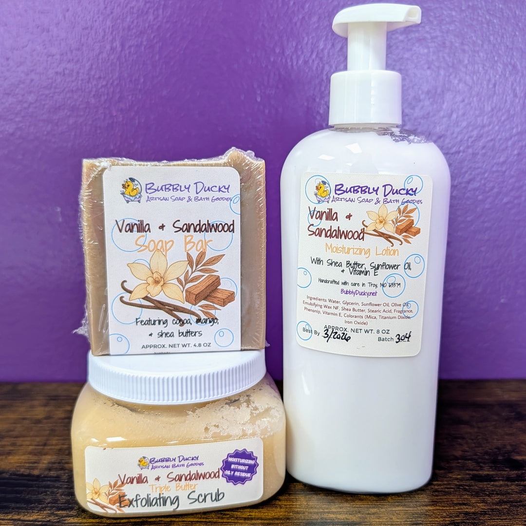 Vanilla & Sandalwood Bath Basics Gift Set
