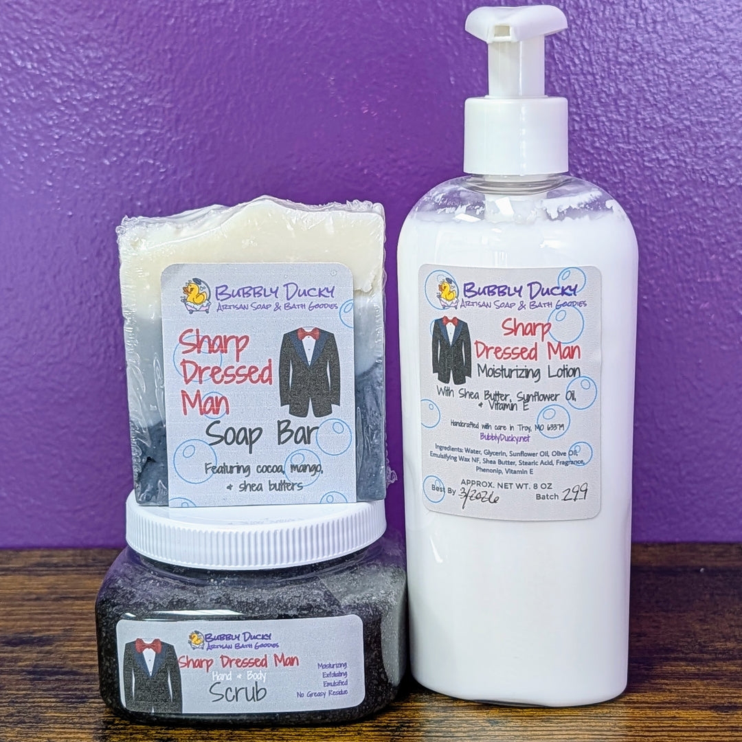 Sharp Dressed Man Bath Basics Gift Set