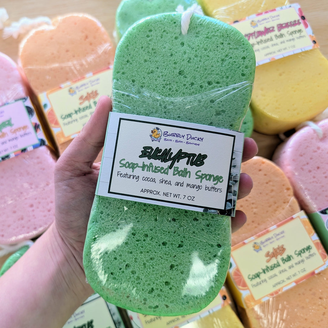 Eucalyptus Soap-Infused Bath Sponge