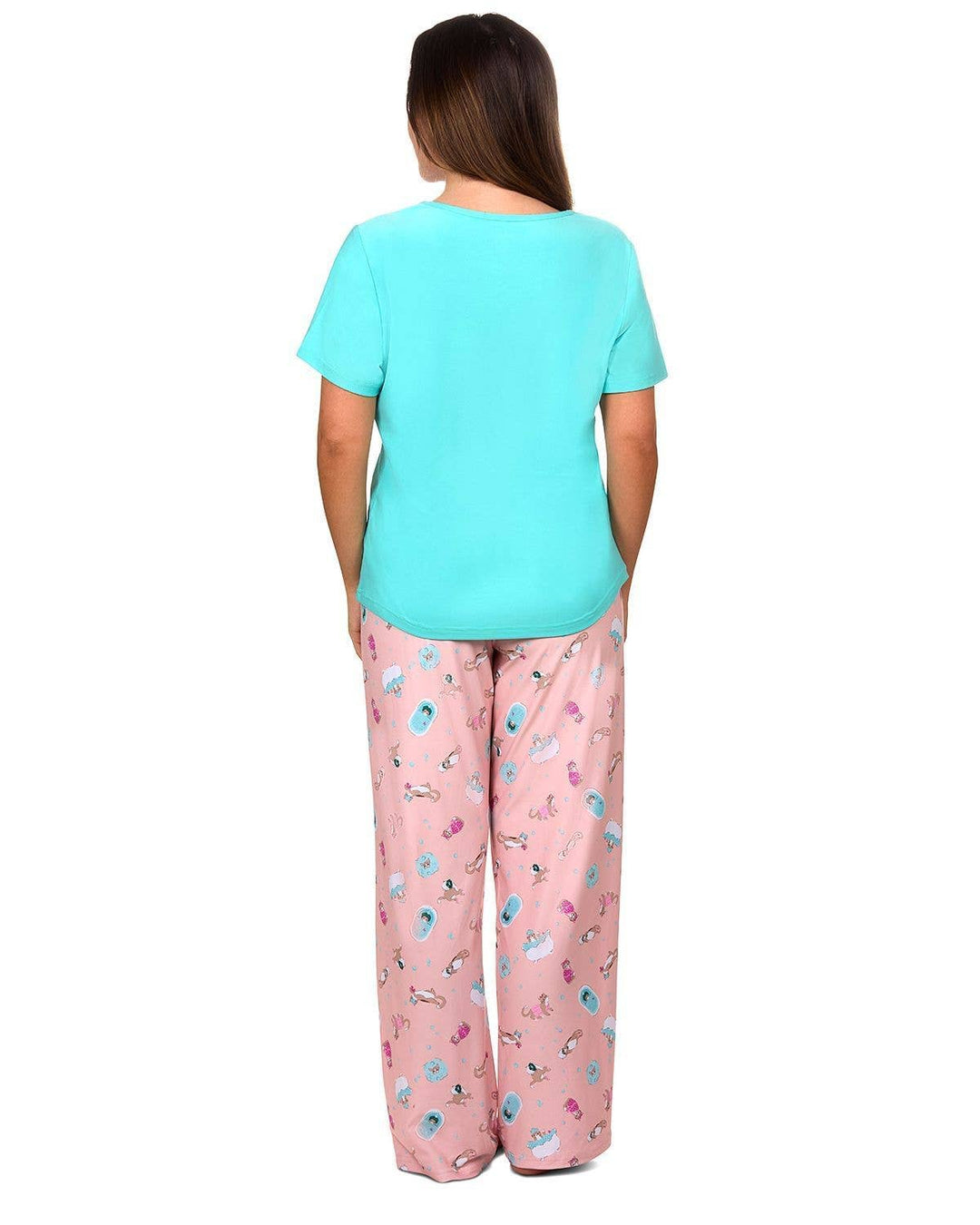 Spa Kitty 2Pc Pant PJ Set In A Bag