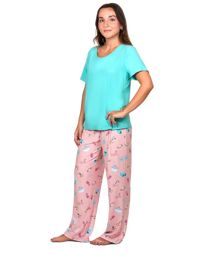 Spa Kitty 2Pc Pant PJ Set In A Bag