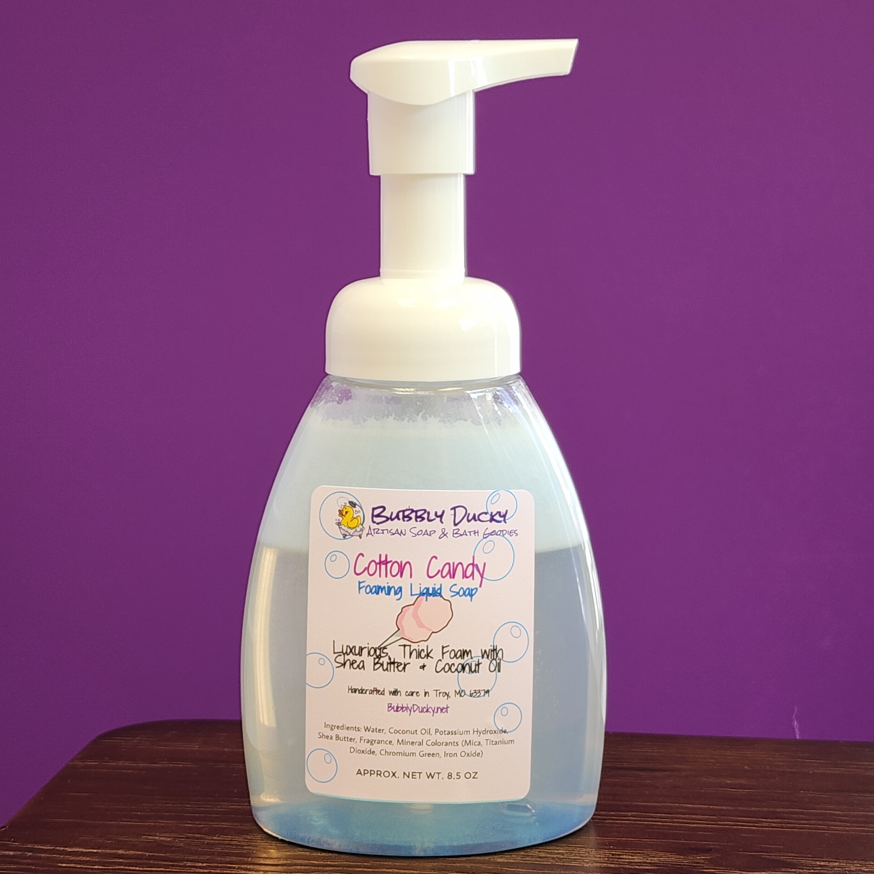 goodies bac water Cotton Candy Foaming Liquid Soap | Bubbly Ducky Bath & Body Goodies