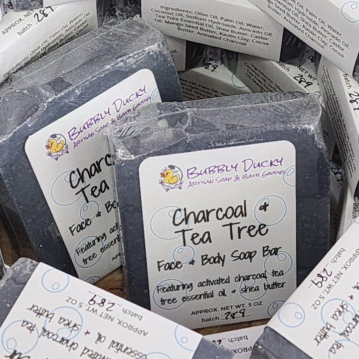 Charcoal & Tea Tree Face & Body Soap