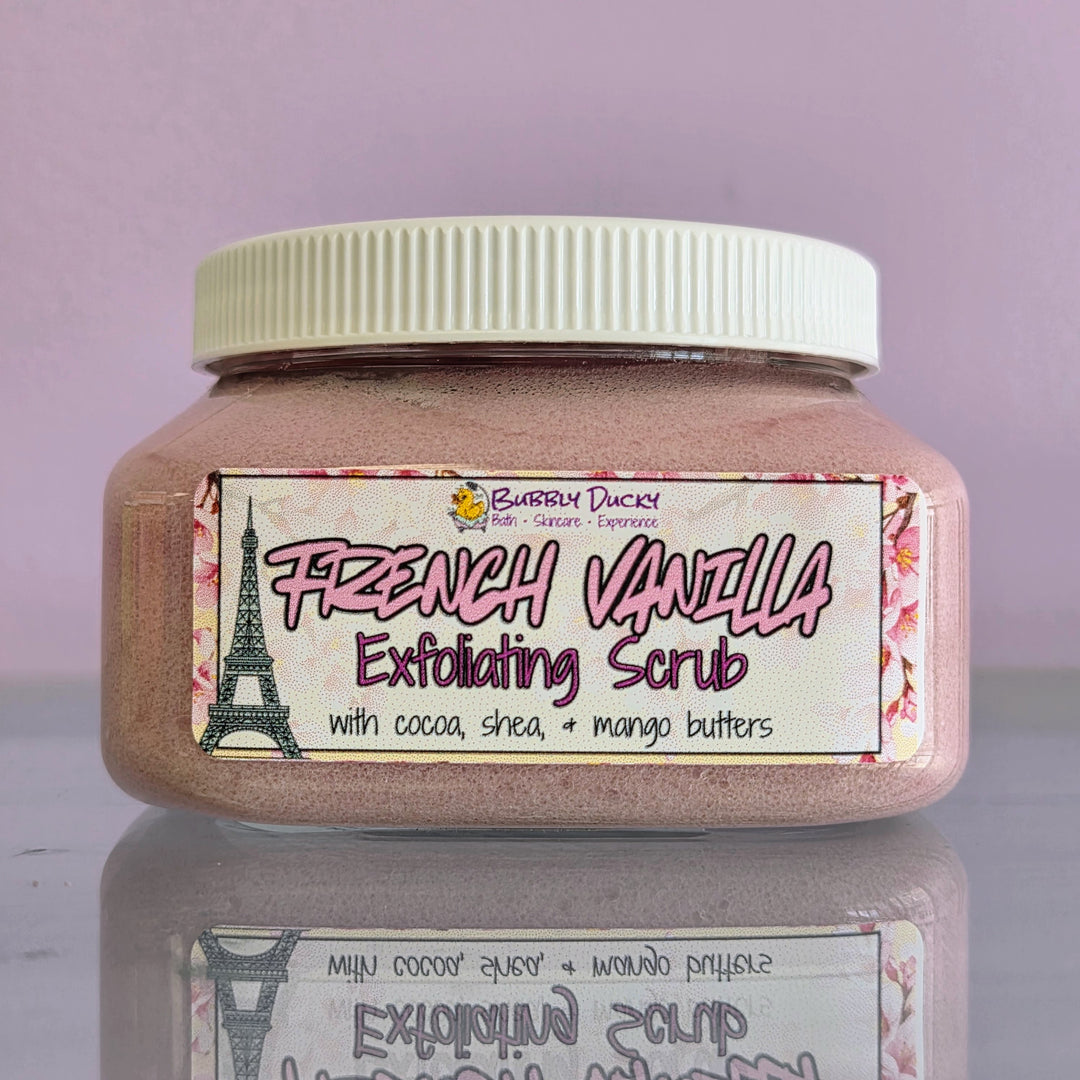 French Vanilla Smell Triple Butter Exfoliating Scrub