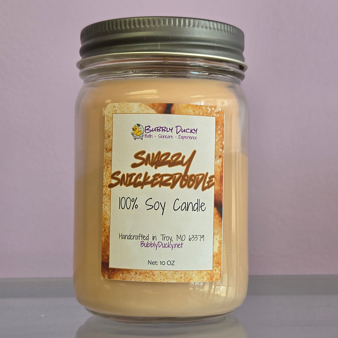 Snazzy Snickerdoodle - 10 oz 100% Soy Mason Jar Candle