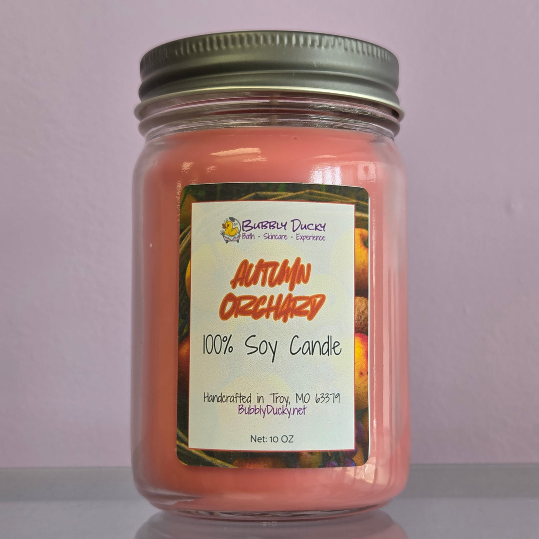 Autumn Orchard - 10 oz 100% Soy Mason Jar Candle