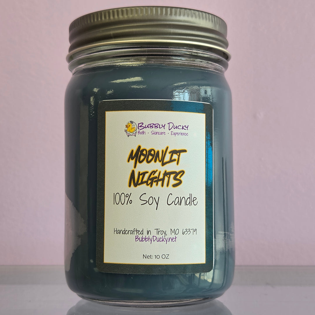 Moonlit Night - 10 oz 100% Soy Mason Jar Candle