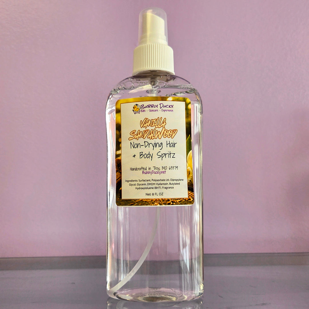 Vanilla Sandalwood Non-Drying Hair & Body Spritz