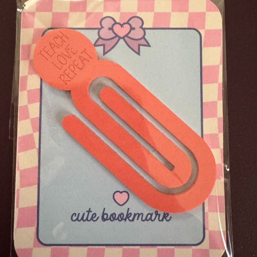 Teacher Acrylic Paperclip Bookmark