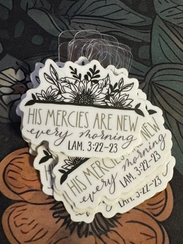 His Mercies are New (Sticker)