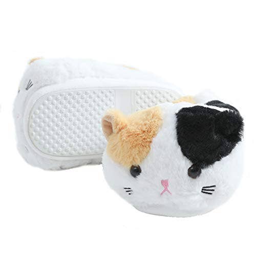 Fluffy Calico Tabby Cat Slippers