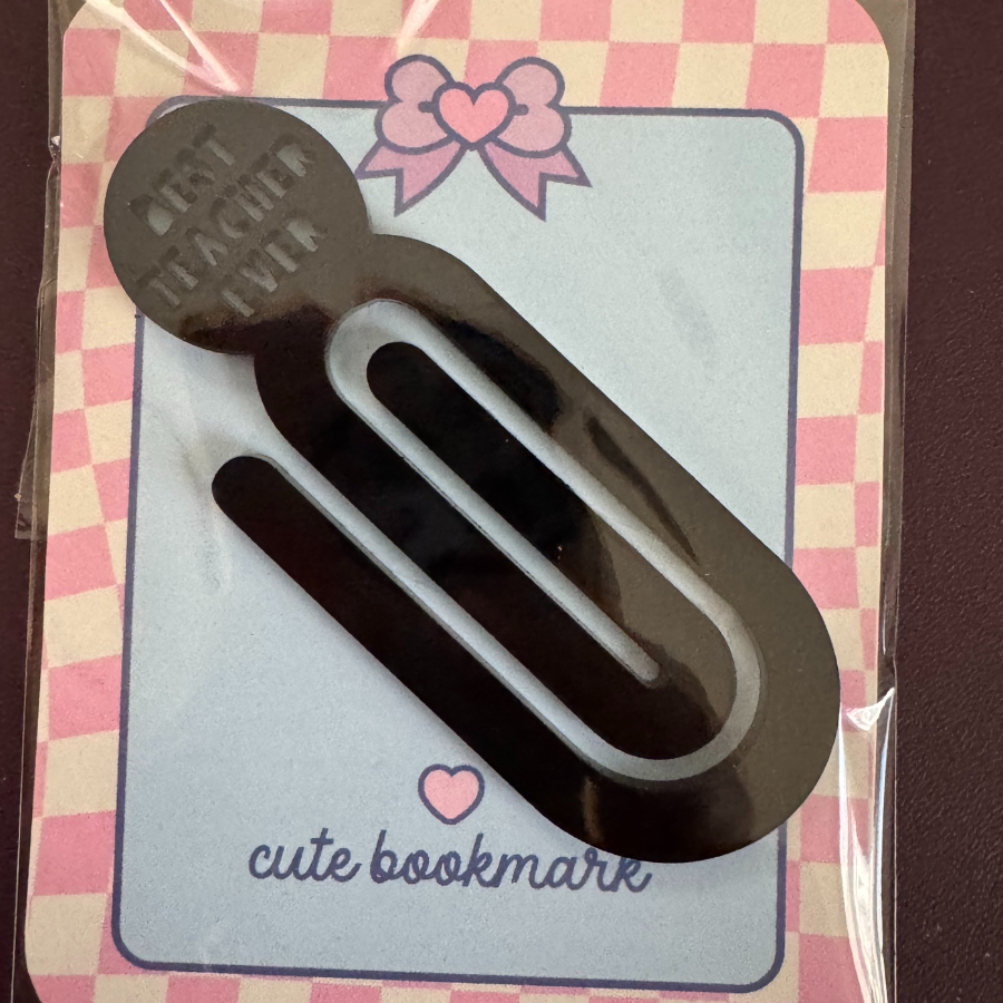 Teacher Acrylic Paperclip Bookmark