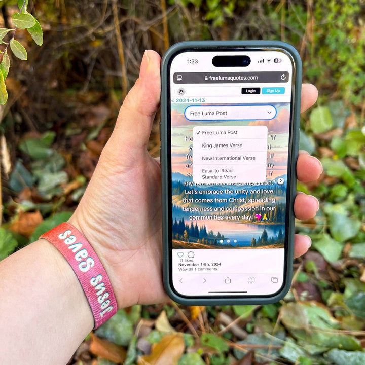 Jesus Saves NFC Bible Verse Bracelet