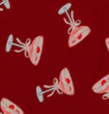 Midnight Martini Bow Pajama Set