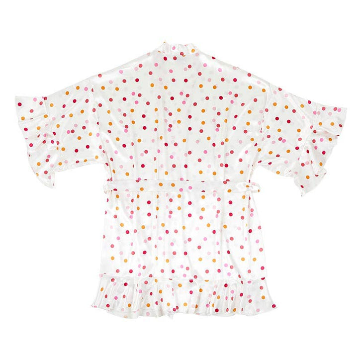 Confetti Ruffled Satin Robe