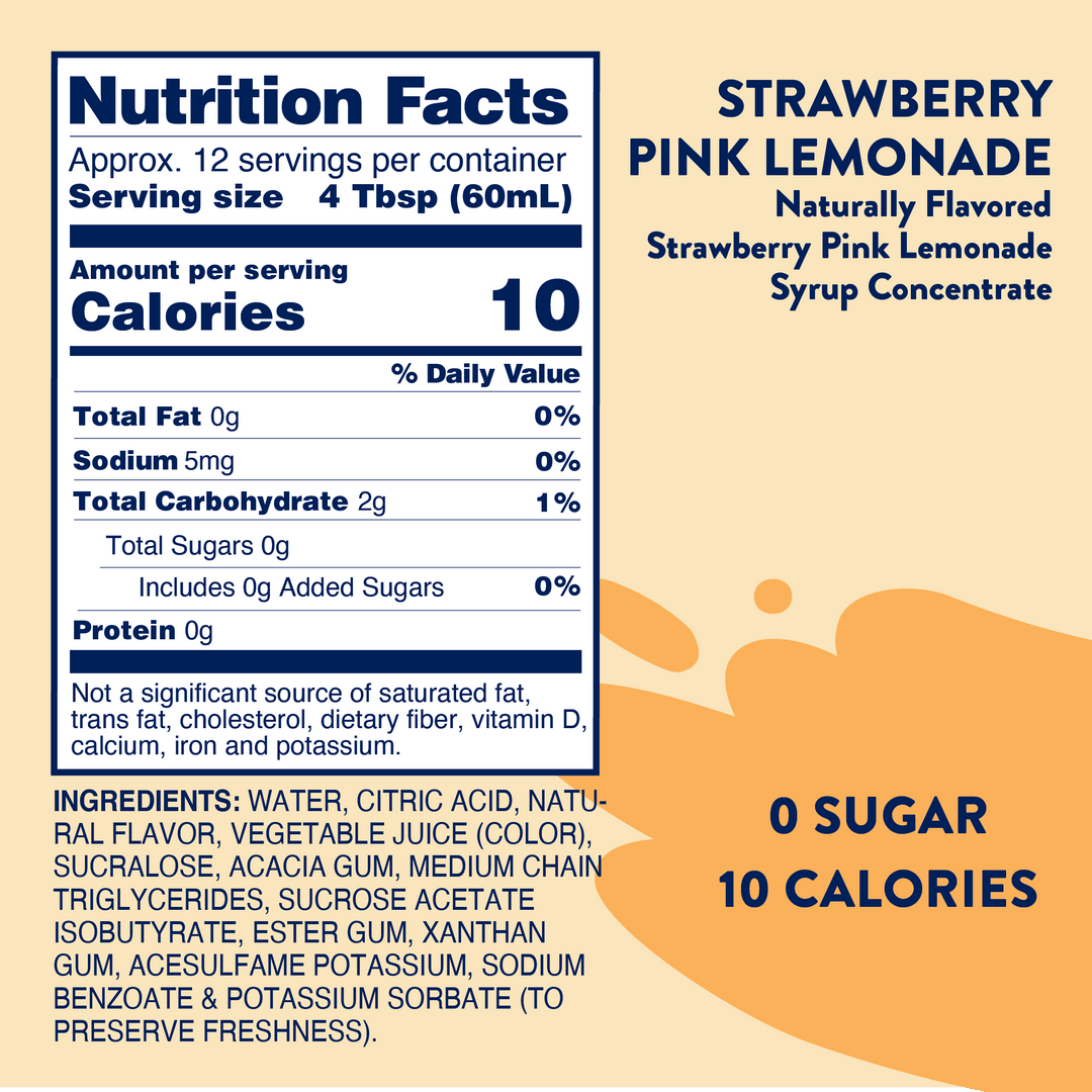 Strawberry Pink Lemonade Syrup Concentrate