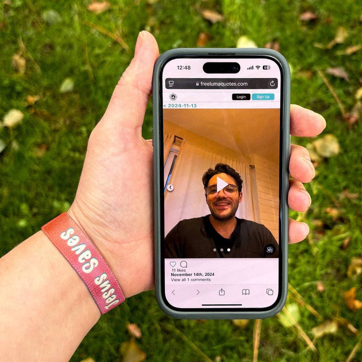 Jesus Saves NFC Bible Verse Bracelet