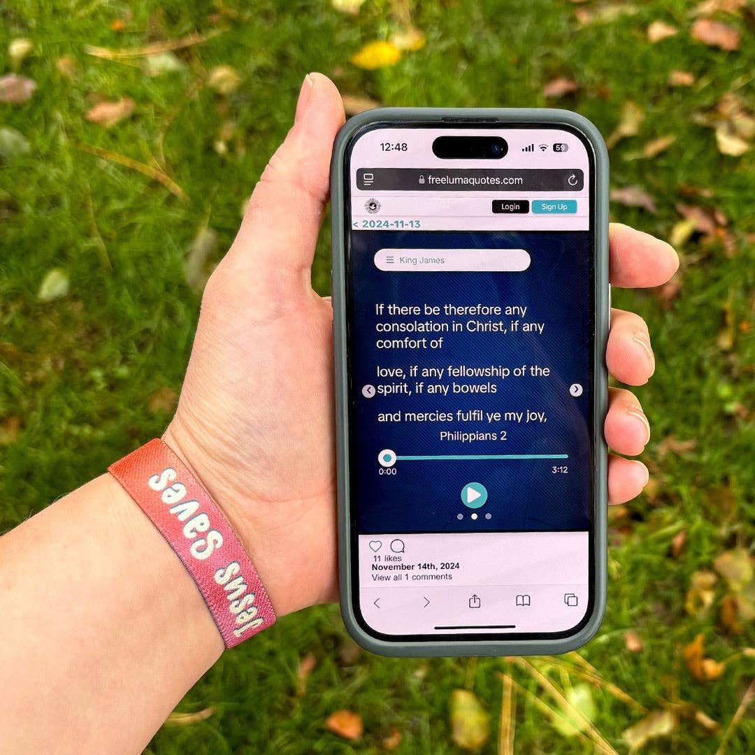 Jesus Saves NFC Bible Verse Bracelet