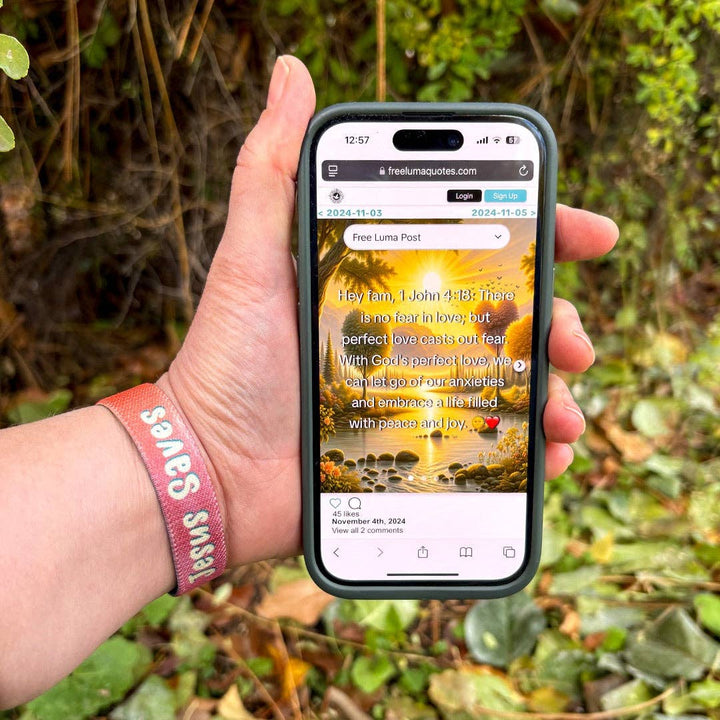 Jesus Saves NFC Bible Verse Bracelet