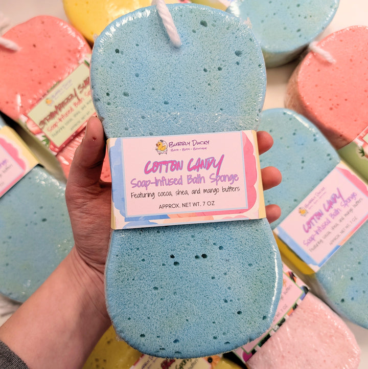 Cotton Candy Soap-Infused Bath Sponge