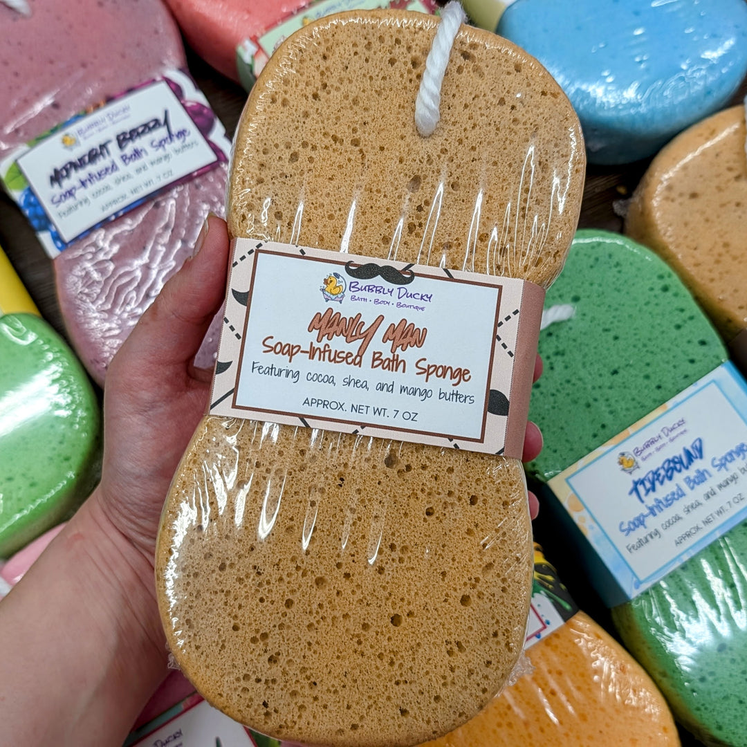 Manly Man Soap-Infused Bath Sponge