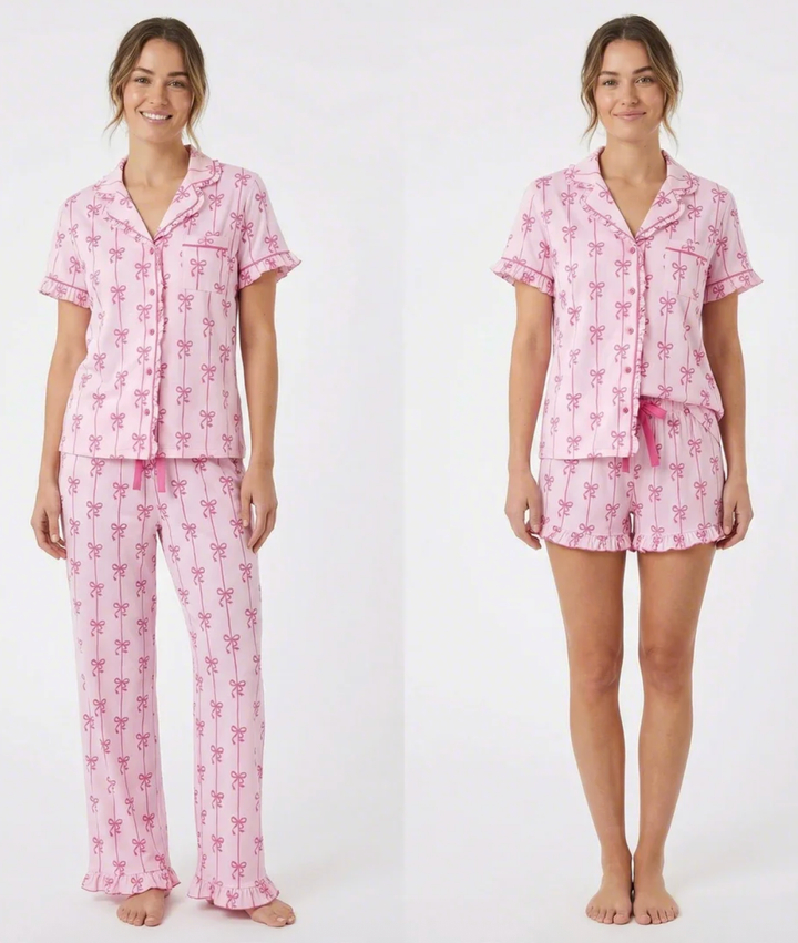 Bow Bliss 3-Piece Lounge Pajama Set