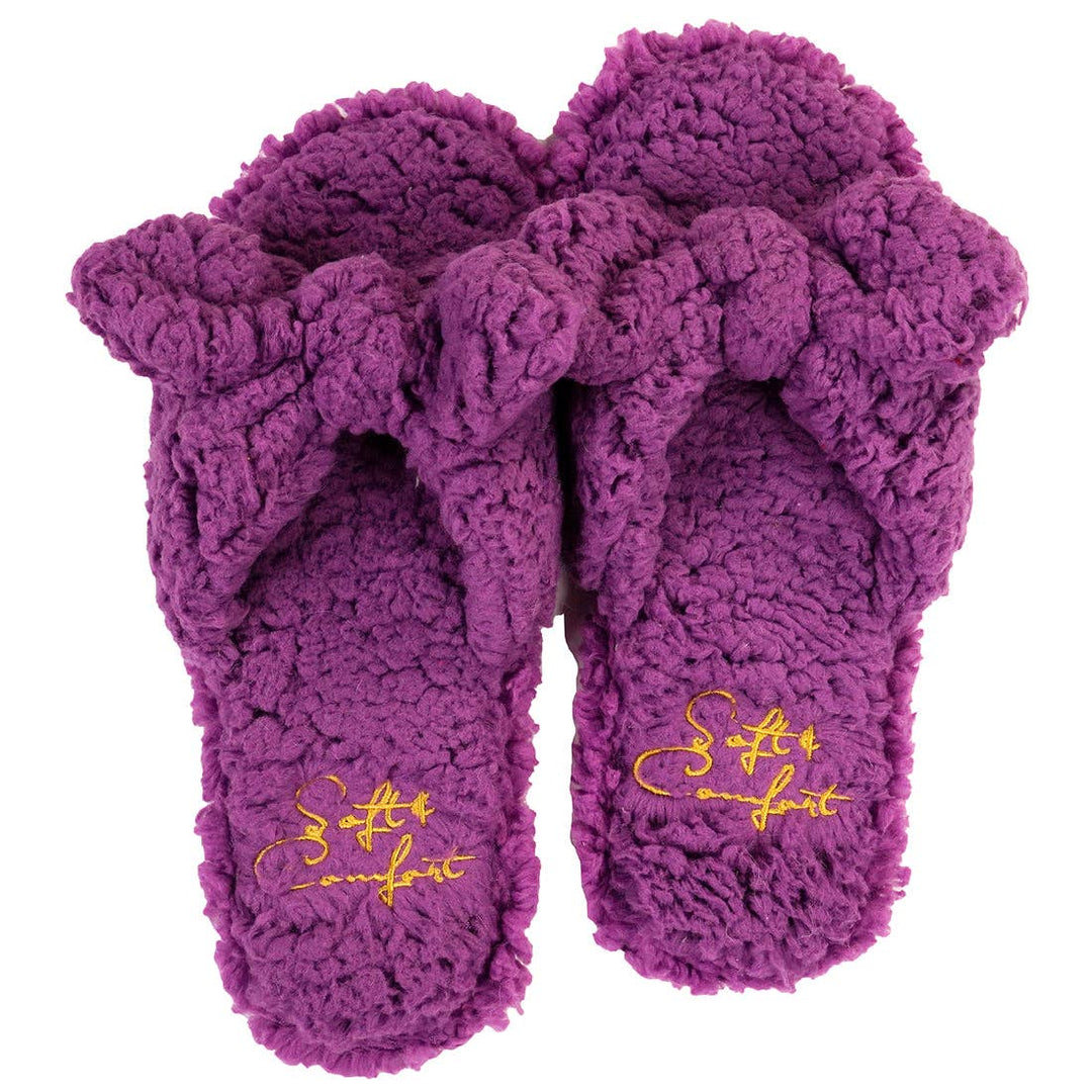 Purple Fluffy Kawaii Slippers
