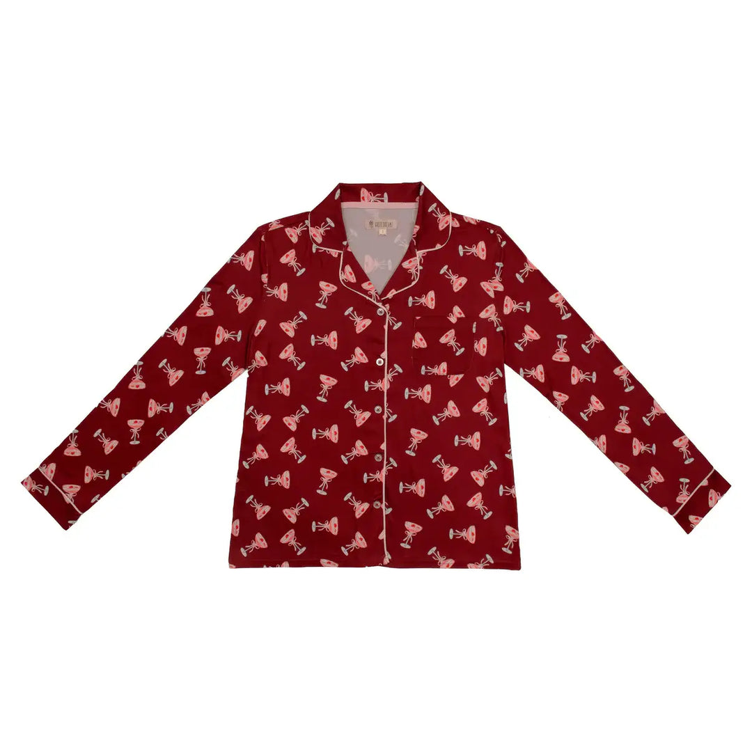 Midnight Martini Bow Pajama Set