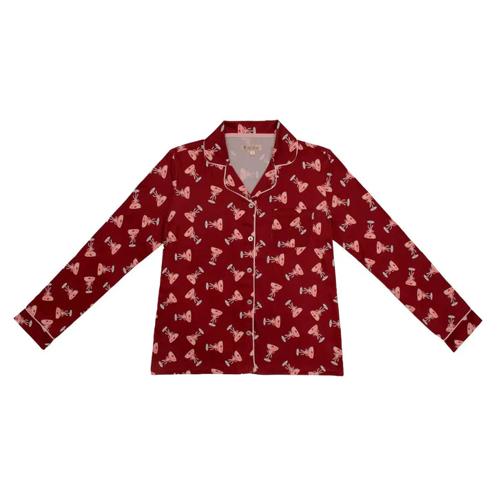 Midnight Martini Bow Pajama Set
