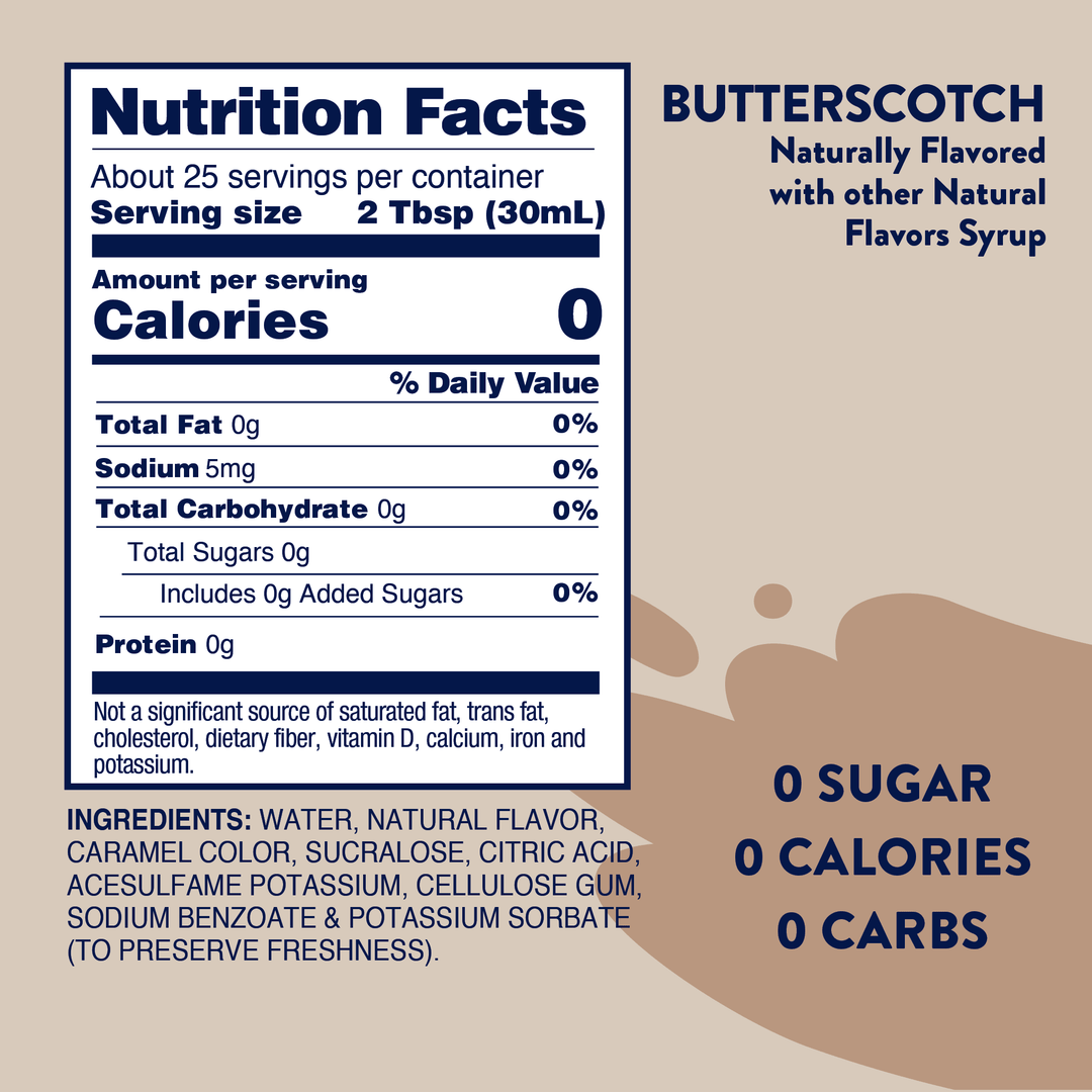 Sugar Free Butterscotch Syrup - 750ml