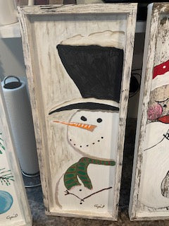 Snowman white frame