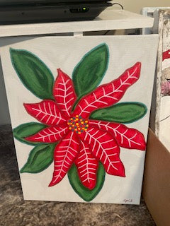 Poinsettia painting