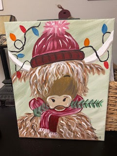 Highland cow painting