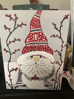 Gnome red hat painting