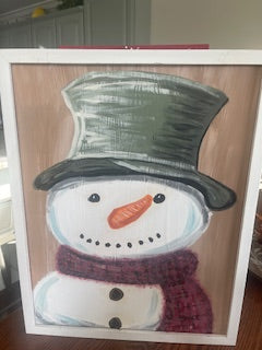 Green hat snowman
