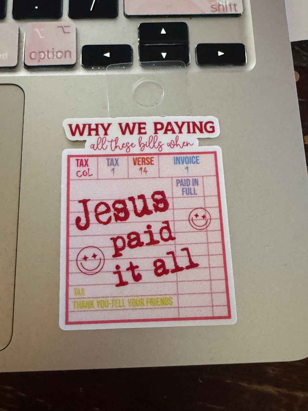 Jesus Paid it All (Sticker)