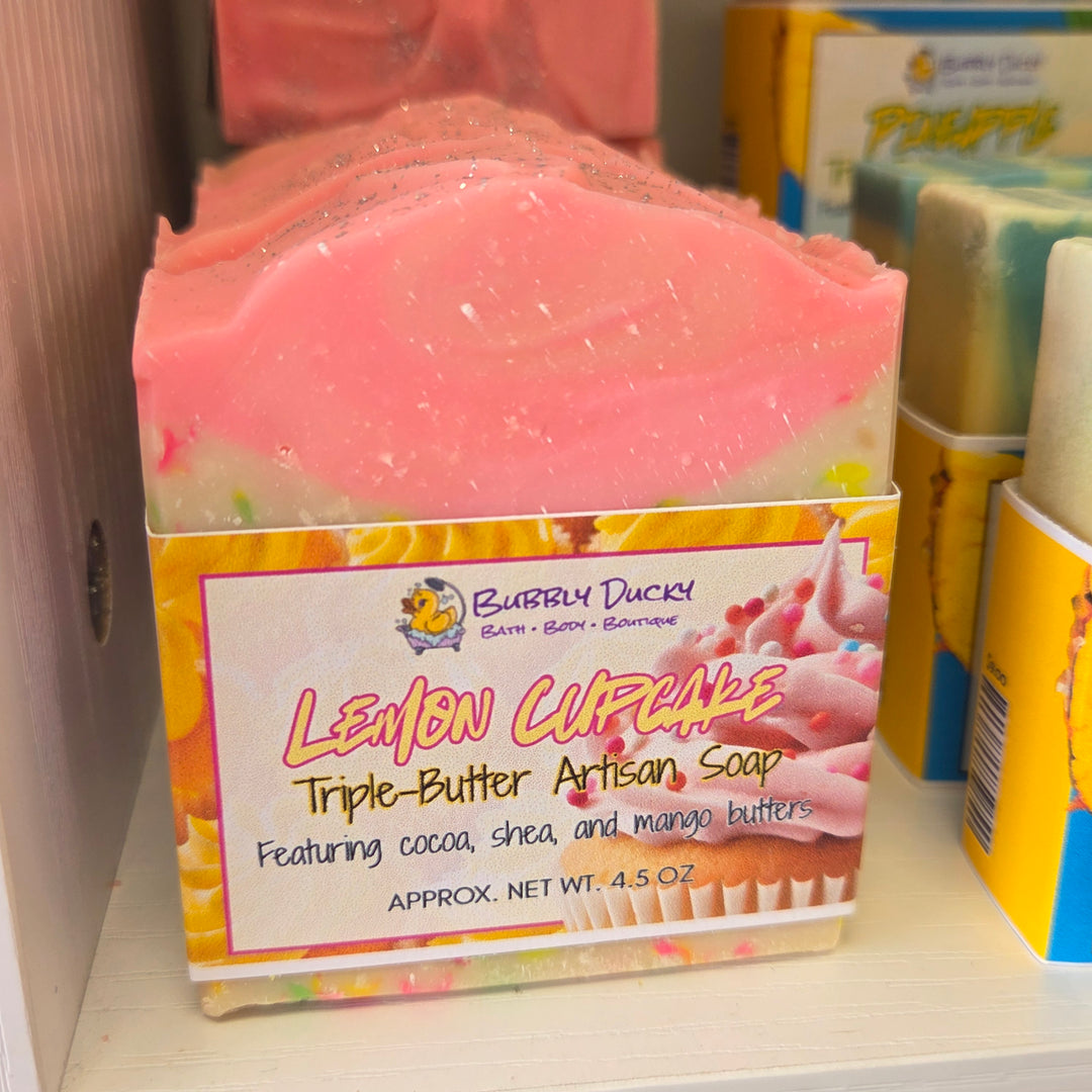 Lemon Cupcake Triple-Butter Bar Soap