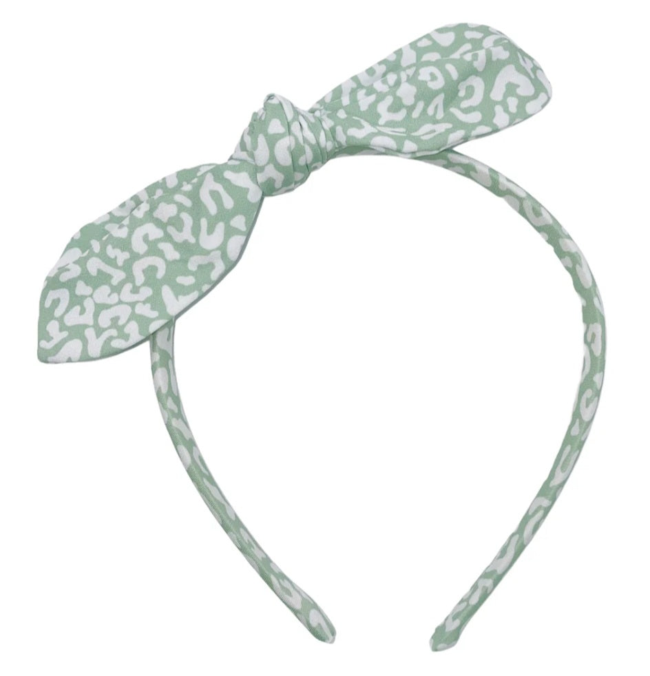 GREEN LEOPARD HEADBAND